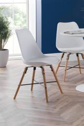 Julian Bowen Kari Plastic Dining Chair (Set of 2) in White - thumbnail 1