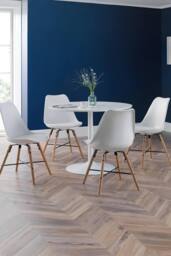 Julian Bowen Kari Plastic Dining Chair (Set of 2) in White - thumbnail 2