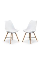 Julian Bowen Kari Plastic Dining Chair (Set of 2) in White - thumbnail 3