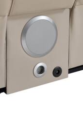 More4Homes Capri Electric Recliner 2 Seater Sofa w Bluetooth speakers & Charging in Beige - thumbnail 7