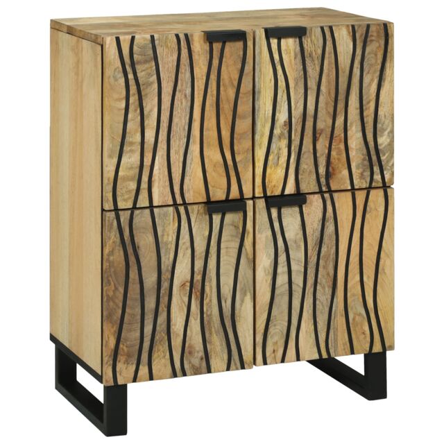 Berkfield Home Sideboard 60 x 33.5 x 75 cm - Made of Solid Mango & Engineered Wood in Brown - image 1