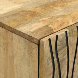 Berkfield Home Sideboard 60 x 33.5 x 75 cm - Made of Solid Mango & Engineered Wood in Brown - thumbnail 6