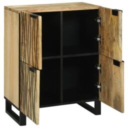 Berkfield Home Sideboard 60 x 33.5 x 75 cm - Made of Solid Mango & Engineered Wood in Brown - thumbnail 2