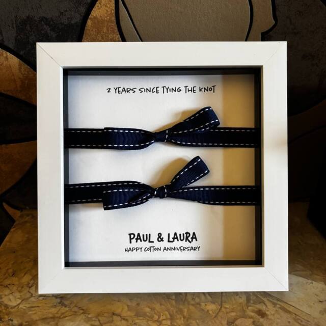 Afewhometruths Personalised 2nd Anniversary Gift In White Frame - image 1