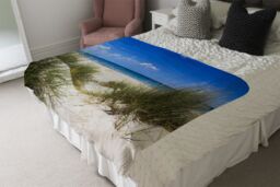 Benjamin Tate Design Salento, sand dunes Designer Blanket in Natural - Size: 120 cm x 150 cm - thumbnail 4