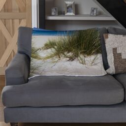 Benjamin Tate Design Salento, sand dunes Designer Blanket in Natural - Size: 120 cm x 150 cm - thumbnail 2