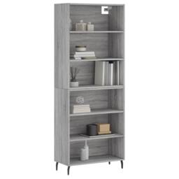 Berkfield Home Highboard Grey Sonoma 69.5x32.5x180 cm Engineered Wood - thumbnail 3