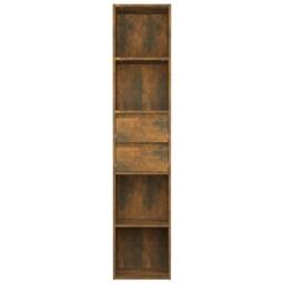 Berkfield Home Book Cabinet Smoked Oak 36x30x171 cm Engineered Wood in Brown - Size: 36 x 30 x 171 cm - thumbnail 3
