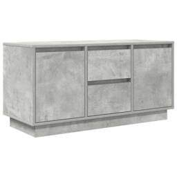 Berkfield Home TV Cabinet with LED Lights Concrete Grey 100x41x50 cm - Size: 100 x 41 x 50 cm - thumbnail 3
