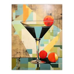 "Artery8 Wall Art Print Cocktail Drink Abstract Geometric Kitchen Artwork Poster Picture - Size: W18"" x H24""" - thumbnail 1