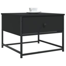 Berkfield Home Coffee Table Black 51x51x40 cm Engineered Wood - Size: 51 x 51 x 40 cm - thumbnail 3