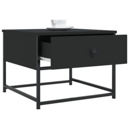 Berkfield Home Coffee Table Black 51x51x40 cm Engineered Wood - Size: 51 x 51 x 40 cm - thumbnail 4