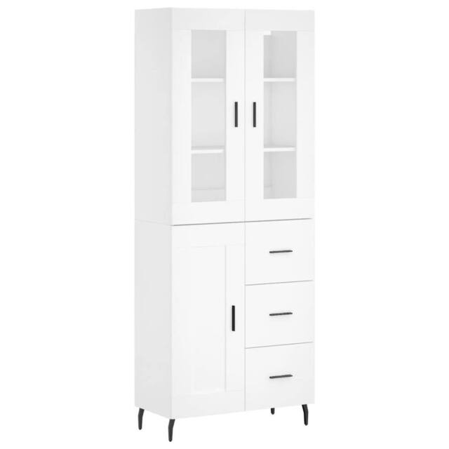 Berkfield Home Highboard White 69.5x34x180 cm Engineered Wood - image 1
