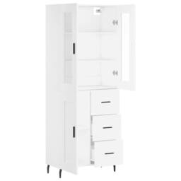 Berkfield Home Highboard White 69.5x34x180 cm Engineered Wood - thumbnail 4