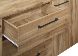 Birlea Oak Sideboard New 3 Drawer 2 Door Compton Storage Cabinet in Brown - thumbnail 5