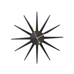Melody Maison Black Metal Starburst Detail Wall Clock - 60cm X 60cm - Size: 60 cm X 60 cm - thumbnail 1