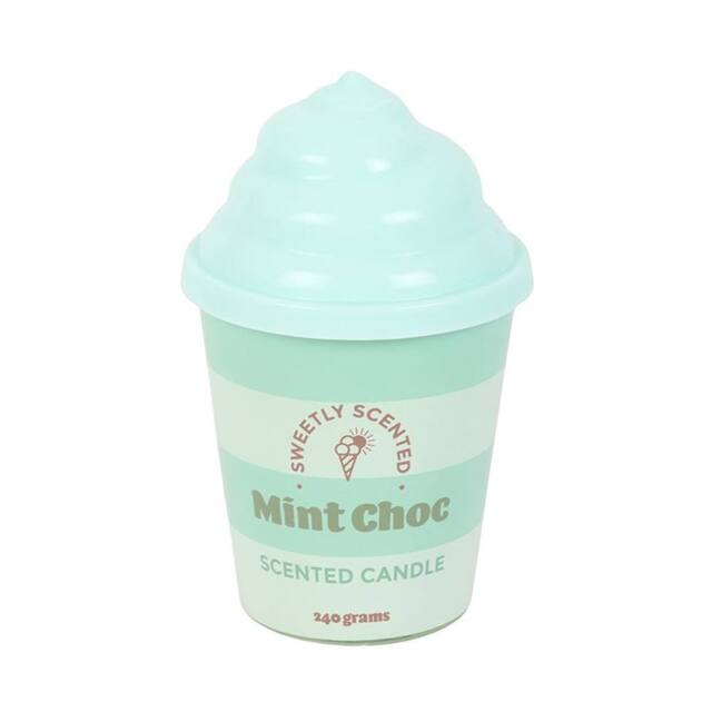 Something Different Mint Choc Ice Cream Scented Candle in Green - image 1