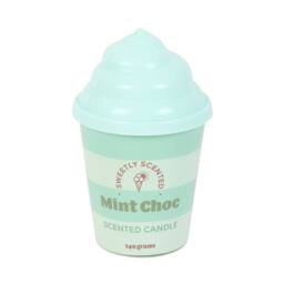 Something Different Mint Choc Ice Cream Scented Candle in Green - thumbnail 1
