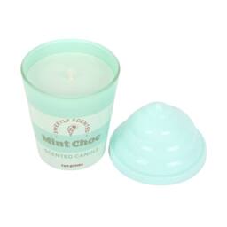Something Different Mint Choc Ice Cream Scented Candle in Green - thumbnail 3