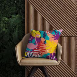 Warren Reed - Designer Tropical Flamingoes Outdoor Cushion in Pink - Size: 45 cm x 45 cm - thumbnail 2