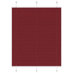 Berkfield Home Pleated Blind Bordeaux Red 105x100 cm Fabric Width 104.4 cm Polyester - thumbnail 2