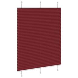 Berkfield Home Pleated Blind Bordeaux Red 105x100 cm Fabric Width 104.4 cm Polyester - thumbnail 4