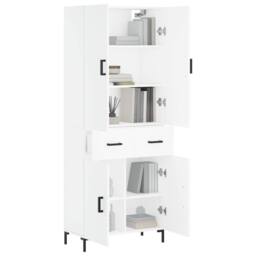 Berkfield Home Highboard White 69.5x34x180 cm Engineered Wood - thumbnail 3
