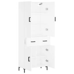 Berkfield Home Highboard White 69.5x34x180 cm Engineered Wood - thumbnail 4