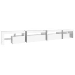 Berkfield Home TV Cabinet with LED Lights White 290x36.5x40 cm - thumbnail 8