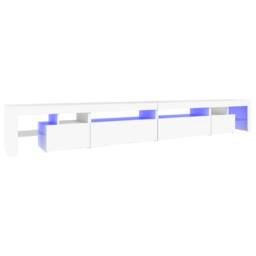 Berkfield Home TV Cabinet with LED Lights White 290x36.5x40 cm - thumbnail 3