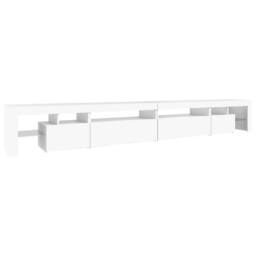 Berkfield Home TV Cabinet with LED Lights White 290x36.5x40 cm - thumbnail 7