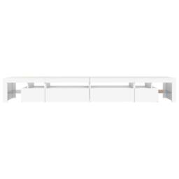 Berkfield Home TV Cabinet with LED Lights White 290x36.5x40 cm - thumbnail 9
