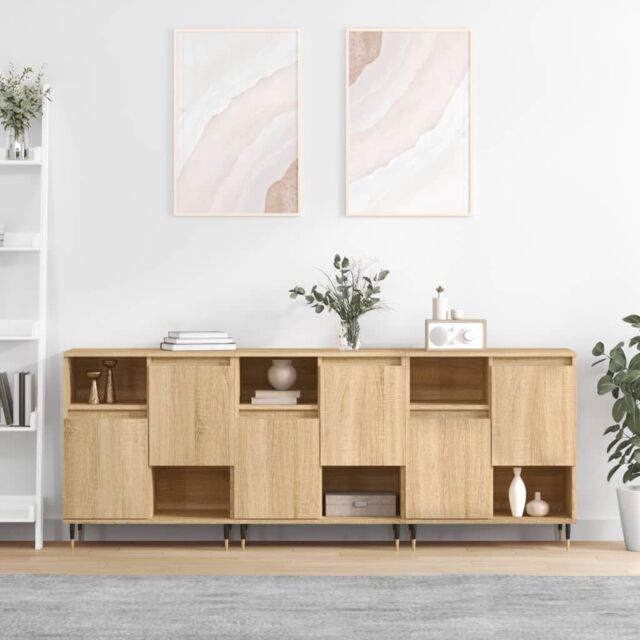 Berkfield Home Sideboards 3 pcs Sonoma Oak Engineered Wood in Brown - image 1