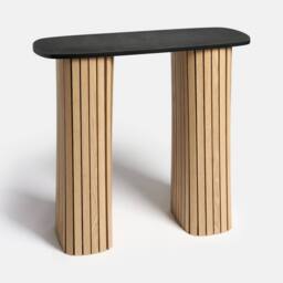 OHS Madison Console Table Ribbed Engineered Wood Entryway Display Desk - thumbnail 3