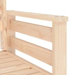 Berkfield Home Garden Bench with Table 2-Seater Solid Wood Pine in Natural - thumbnail 6