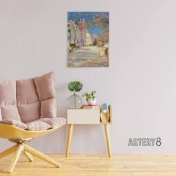 "Artery8 Bannister Boston Vintage Street Scene Canvas Wall Art Print - Size: W18"" x H24""" - thumbnail 3