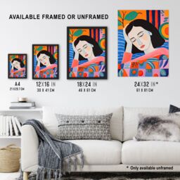 "Artery8 Wall Art Print Dreaming of the Mediterranean Abstract Portrait Poster Picture - Size: W18"" x H24""" - thumbnail 3