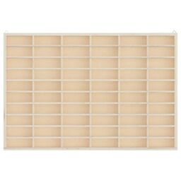 Berkfield Home Wall Display Cabinet with 60 Compartments 60x4.5x40.5 cm in Brown - thumbnail 4
