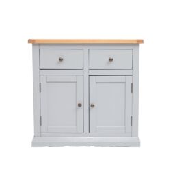 Cabinet Bits Loreo Light Grey 2 Drawer 2 Door Sideboard Brass Knob - thumbnail 1