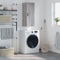 Berkfield Home Wall Mounted Cabinet Grey Sonoma 34.5x34x90 cm - thumbnail 1