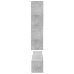 Berkfield Home Practical 8 Piece TV Cabinet Set Concrete Grey Engineered Wood - thumbnail 8
