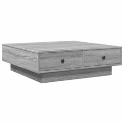 Berkfield Home Coffee Table Grey Sonoma 90x90x28 cm Engineered Wood - Size: 90 x 90 x 28 cm - thumbnail 6