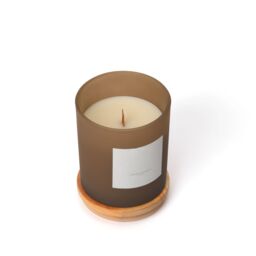 Aroma Naturals Frosted Decadence Glass Candle - Pink Cherry & Vanilla Scent in Brown - Size: Medium - thumbnail 4