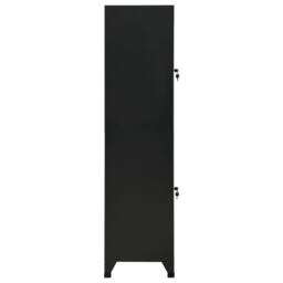 Berkfield Home Locker Cabinet Black 38x45x180 cm Steel - Size: 38 x 45 x 180 cm - thumbnail 4
