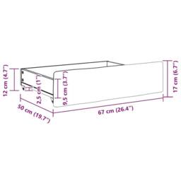Berkfield Home Soft Bed Storage Drawers 2 pcs Dark Grey Engineered Wood & Velvet - thumbnail 8