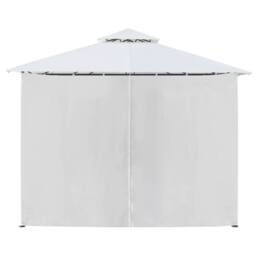 Berkfield Home Gazebo with Curtains 600x298x270 cm White 180g/m ² - Size: 600 x 298 x 270 cm - thumbnail 5