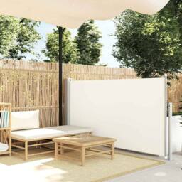 Berkfield Home Patio Retractable Side Awning 120x500 cm Cream - thumbnail 2