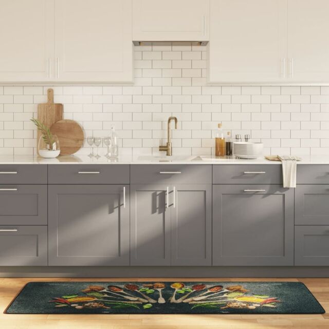 Berkfield Home Kitchen Rug Multicolour 60x180 cm Washable Anti Slip - Size: 100 cm diameter - image 1