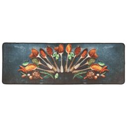 Berkfield Home Kitchen Rug Multicolour 60x180 cm Washable Anti Slip - Size: 100 cm diameter - thumbnail 2