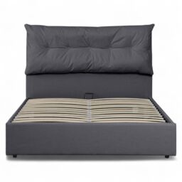 OAT Home Prestbury Pillowback Cushion Headboard Fabric Ottoman Storage Bed Frame in Charcoal - Size: King - thumbnail 6